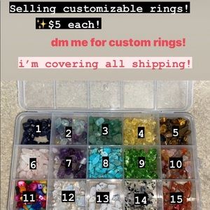 Hey Guys! I am selling custom rings for $5!!